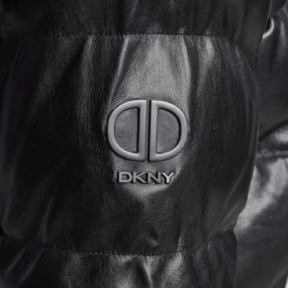 DKNY NWOT padded faux-leather jacket in Black Size M - Picture 11 of 12